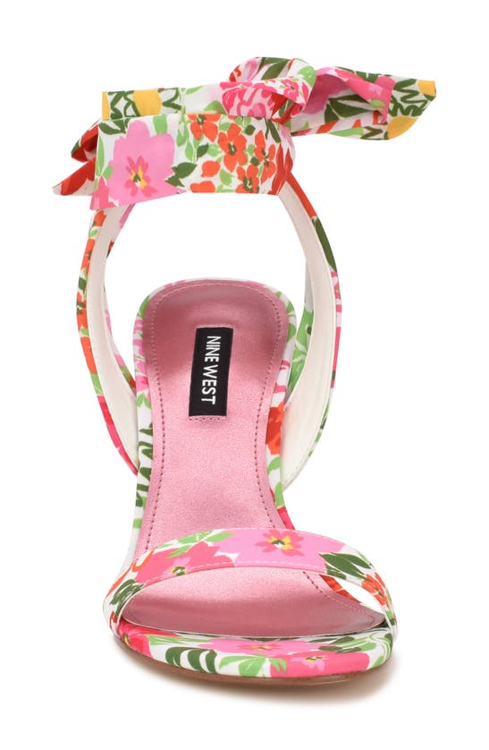Nine West Kelsie Ankle Tie Sandal In Medium Pink