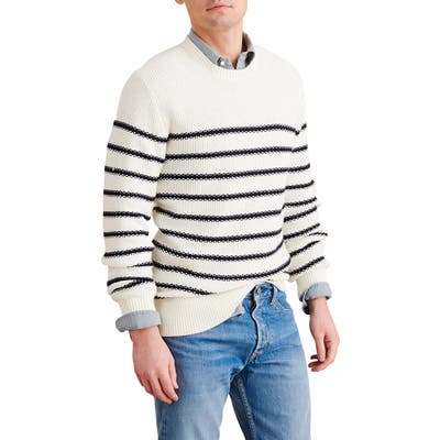 Alex Mill Textured Stripe Sweater, Blue