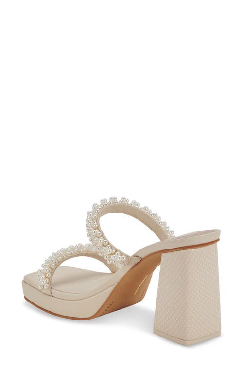 Dolce Vita Ariele Imitation Pearl Platform Sandal In Vanilla Pearl