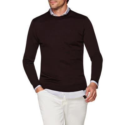 Suitsupply Merino Wool Crewneck Sweater, Purple
