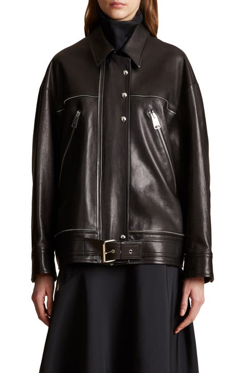 Women's Khaite Leather & Faux Leather Jackets | Nordstrom