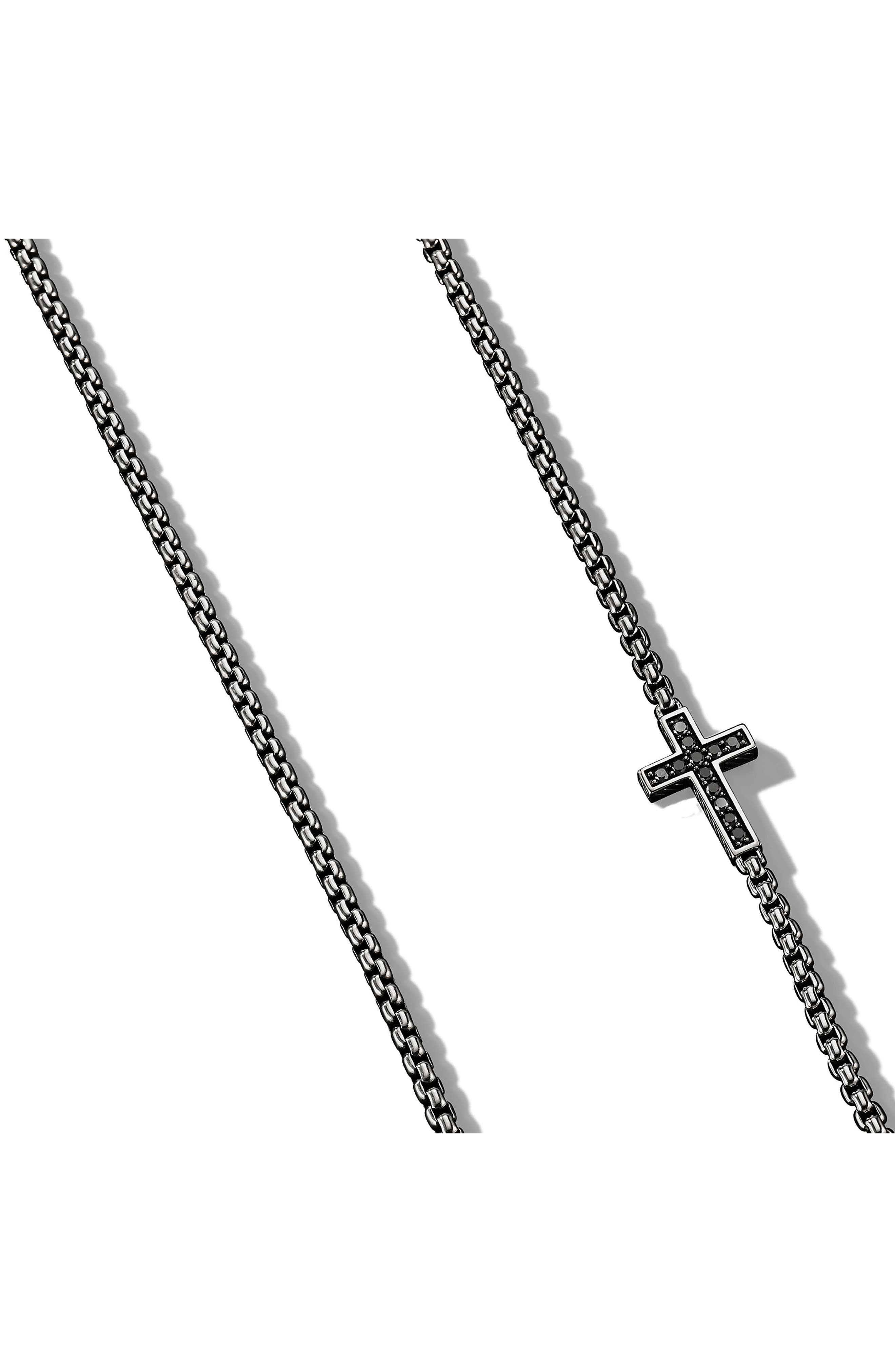 David Yurman Pavé Cross Necklace with 