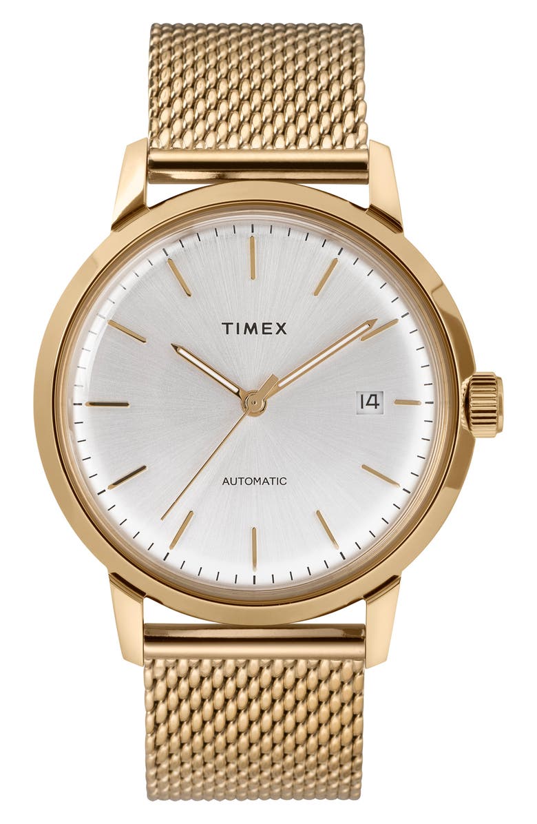 Men's Gold Watches Under $500 | 8 Best Gold Watches For Men In 2021 TIMEX Marlin Mesh Strap Automatic Watch