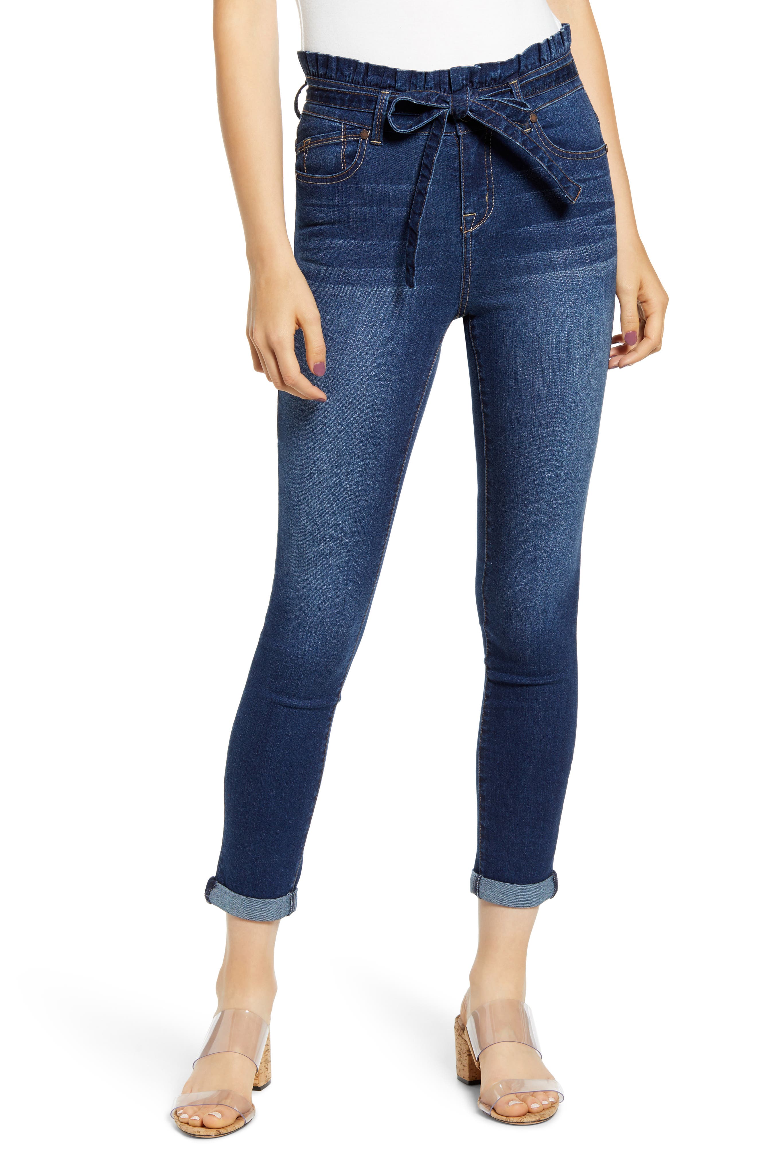 frill waist jeans