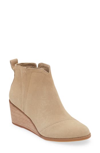 Toms Clare Wedge Bootie In Natuarl