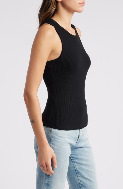 Shop & Other Stories Ribbed Tank Top In Black Dark