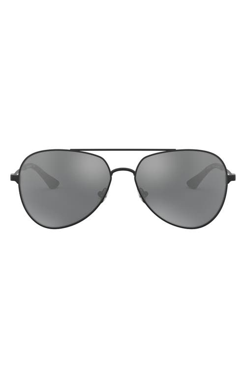 Brooks Brothers 58mm Mirrored Pilot Sunglasses In Gray