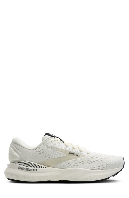 Brooks Adrenaline Gts 24 Running Shoe In Coconut/black/white Sand