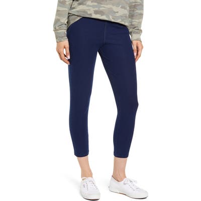 Nordstrom High Waist Denim Skimmer Leggings, Blue