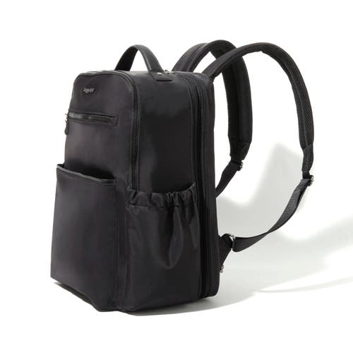 Baggallini Tribeca Expandable Laptop Backpack In Black Twill