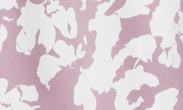 Nordstrom Rack Satin Short Sleeve Shirt & Capri Pajamas In Purple Peace Camo Floral