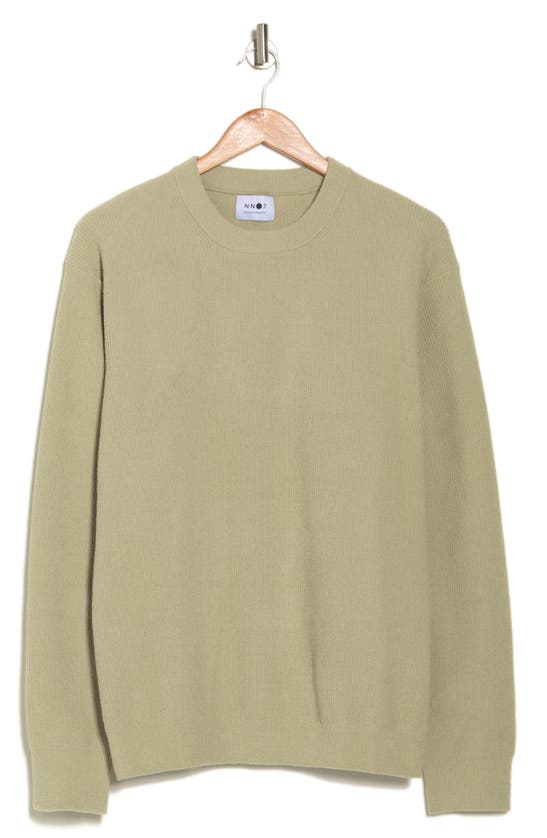 Nn07 Danny 6429 Rib Sweater In Oil Green