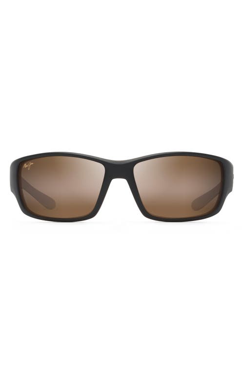 Shop Maui Jim Local Kine 61mm Polarized Sunglasses In Dk Brown/tan/cream