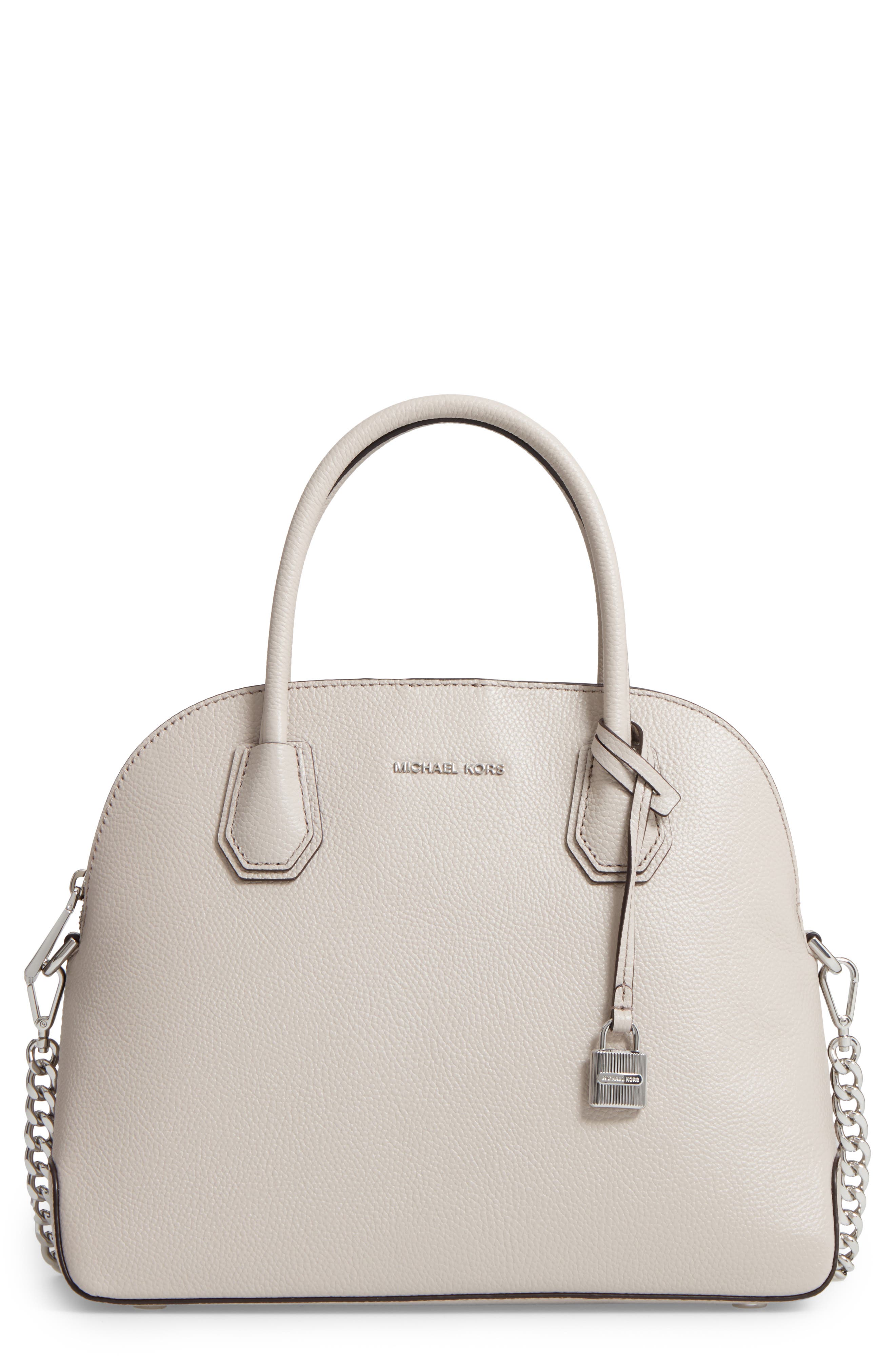 michael kors mercer large leather dome satchel