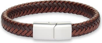 Nordstrom Men's Shop Embossed Leather Hook Bracelet, $39