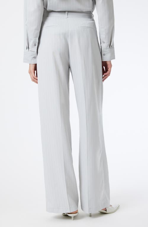 Shop Mavi Jeans Pleated Pinstripe Wide Leg Pants In Pin Stripe