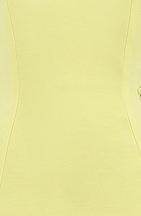 House Of Cb Marla Funnel Neck Minidress In Lemon