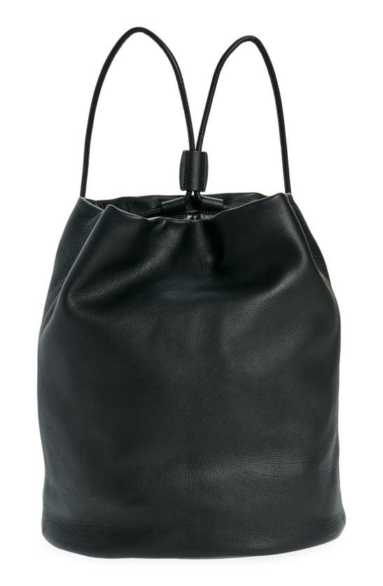 The Row Joe Leather Backpack In Black Ang