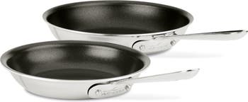 All-Clad 8-Inch & 10-Inch Brushed Stainless Steel Nonstick Fry Pan