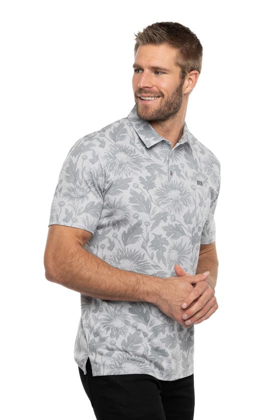 Travismathew I Can Explain Polo In Heather Light Grey
