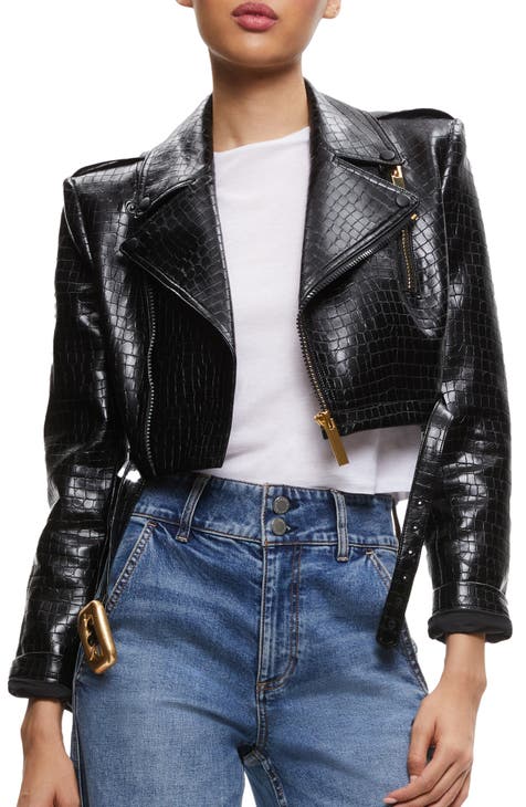 Women's Cropped Leather & Faux Leather Jackets | Nordstrom