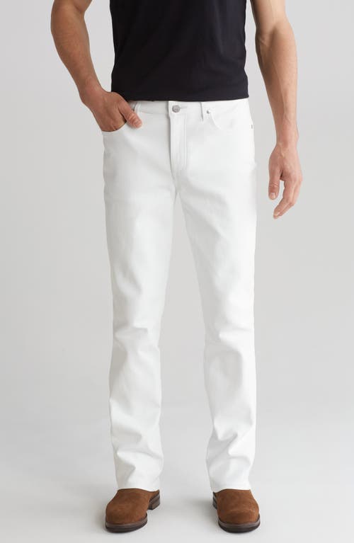 Monfrère Clint Leather Bootcut Pants Blanc at Nordstrom,