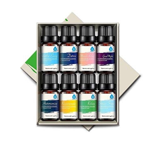 Pursonic 8 Pack Of 100% Pure Essential Aromatherapy Oils In Multicolor