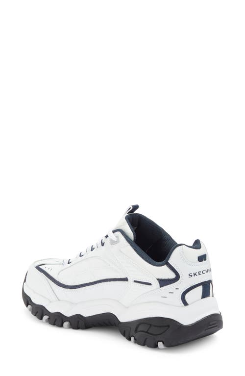 Shop Skechers Arch Fit Sneaker In White/navy