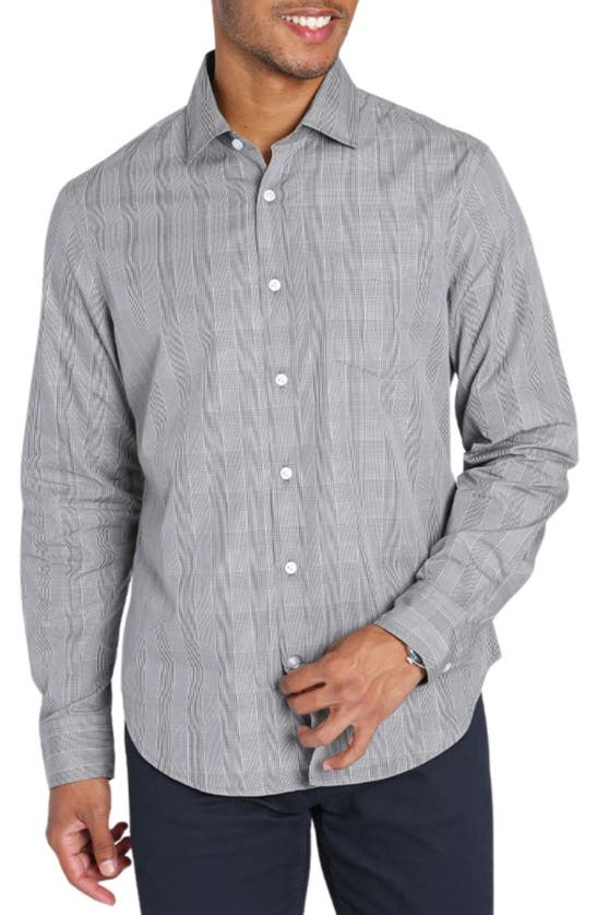 Shop Jachs Hayati Glen Plaid Cotton Button-up Shirt In Grey Glen Plaid