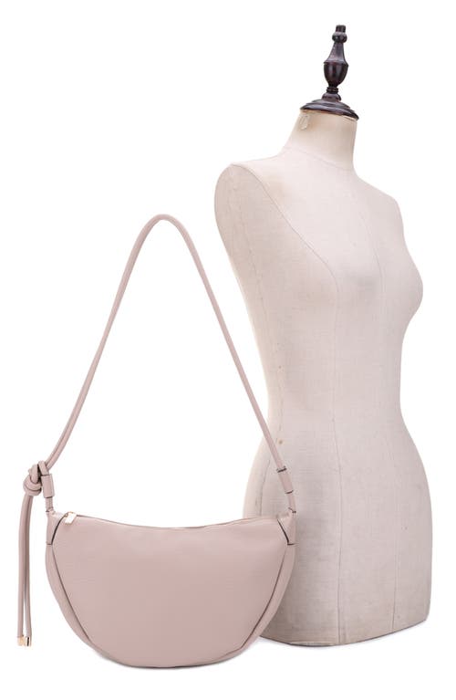 Mali + Lili Aria Recycled Vegan Leather Shoulder Bag In Light Taupe
