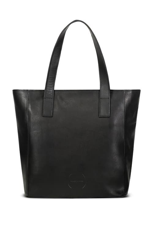 Sarep + Rose Maral Daily Leather Tote Crossbody Bag In Black And Green