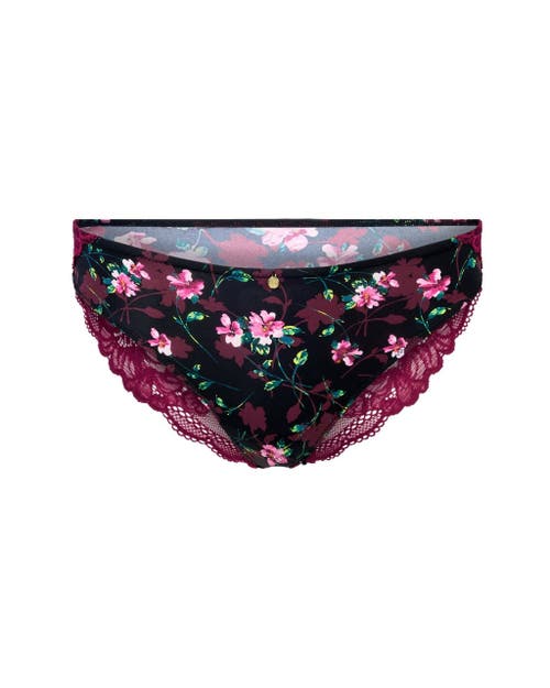 Shop Adore Me Mathilda Bikini Panties In Floral Black