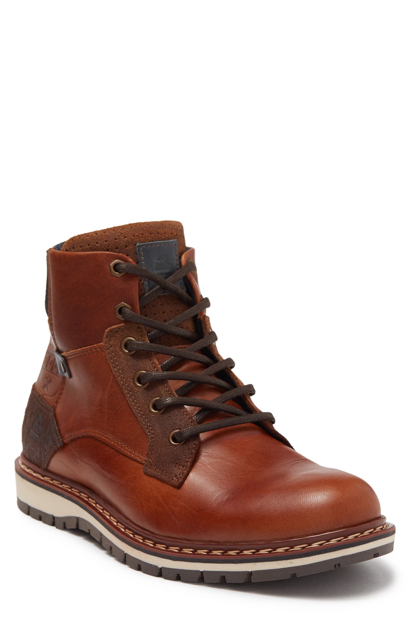 Bullboxer Leather Side Zip Lug Sole Boot In Cognac | ModeSens