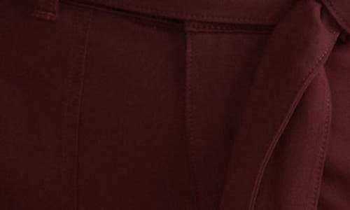 Universal Standard Tie Belt Stretch Twill Romper In Black Cherry