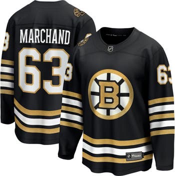 Men's Fanatics Branded Brad Marchand Black Boston Bruins 100th Anniversary  Premier Breakaway Player Jersey