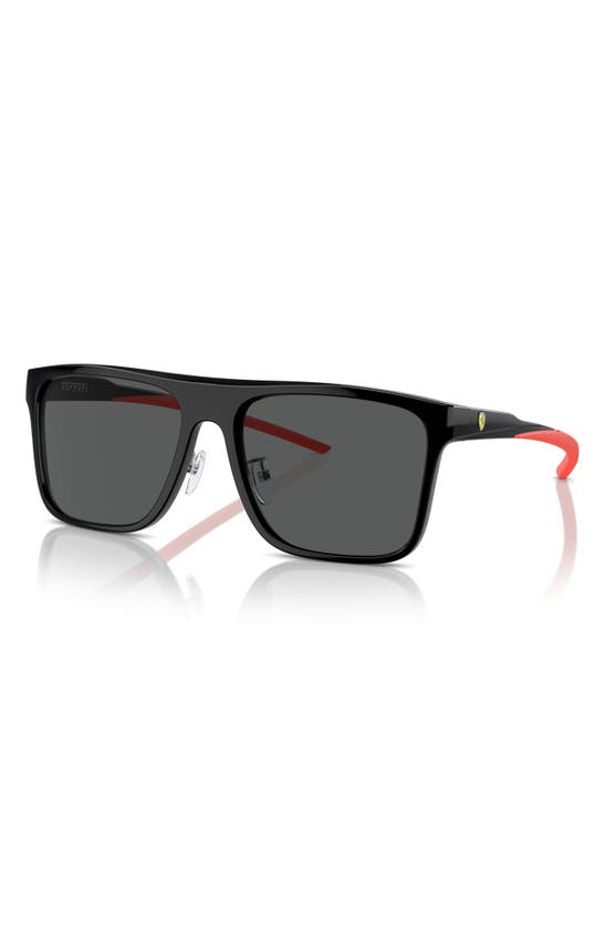 Shop Scuderia Ferrari 58mm Square Sunglasses In Black