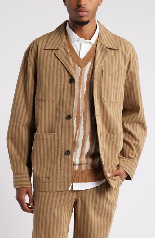 Shop Nordstrom X Harlem's Fashion Row House Of Aama Henry Workwear Jacket In Tan Tonal Stripe