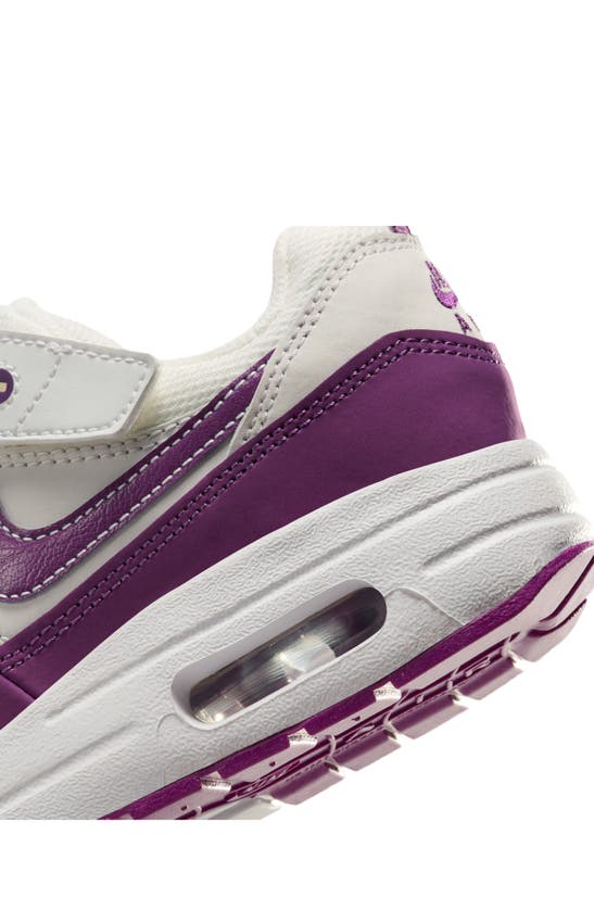 Shop Nike Kids' Air Max 1 Easyon Sneaker In Summit White/ Viotech/ White