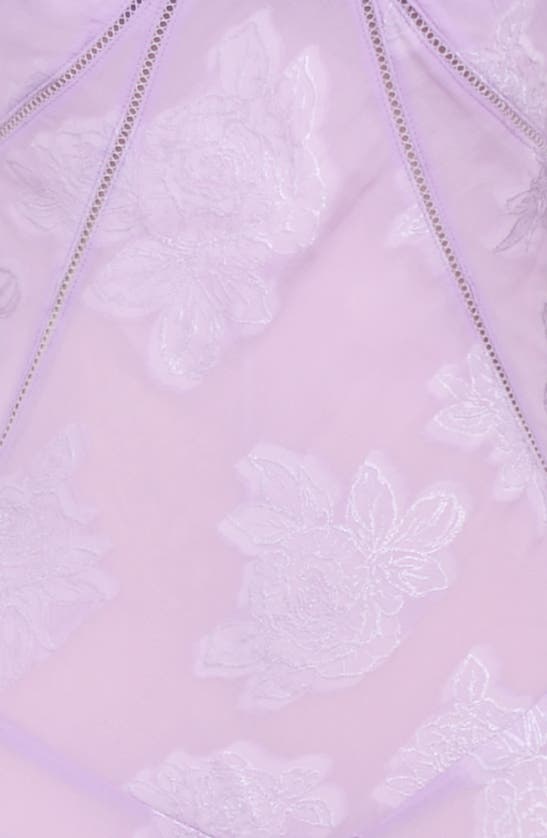 House Of Cb Seren Blush Lace-up Back Gown In Orchid Bloom