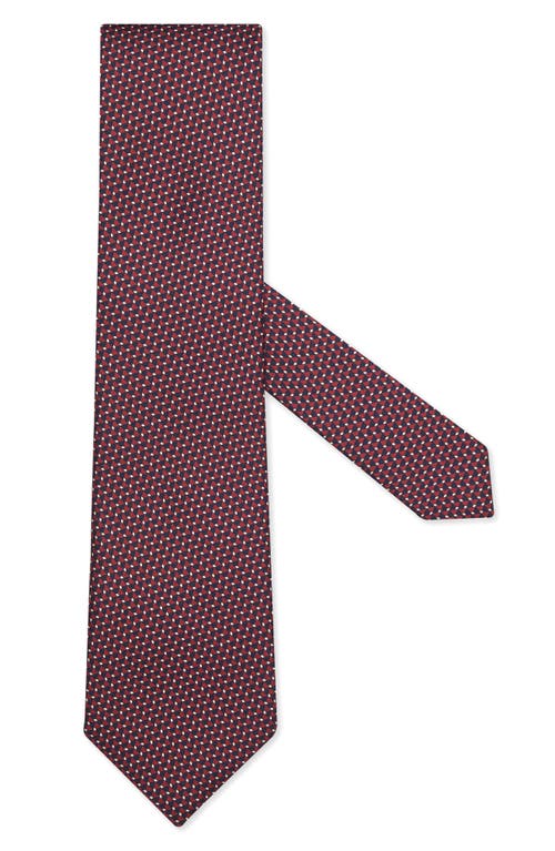 Zegna Ties Geometric Silk Tie In Red