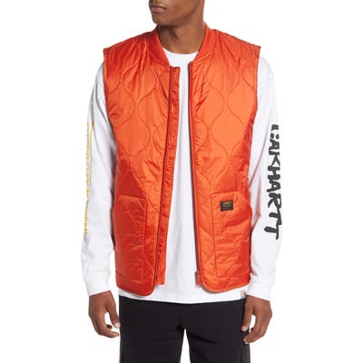 Carhartt Work In Progress Volta Quilted Vest, Orange