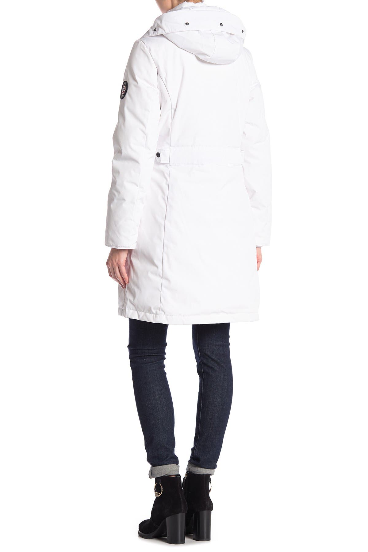 1 madison genuine fox fur trimmed parka