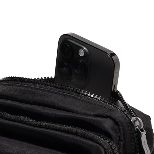 Baggallini Modern Double Zip Crossbody Bag In Black Twill