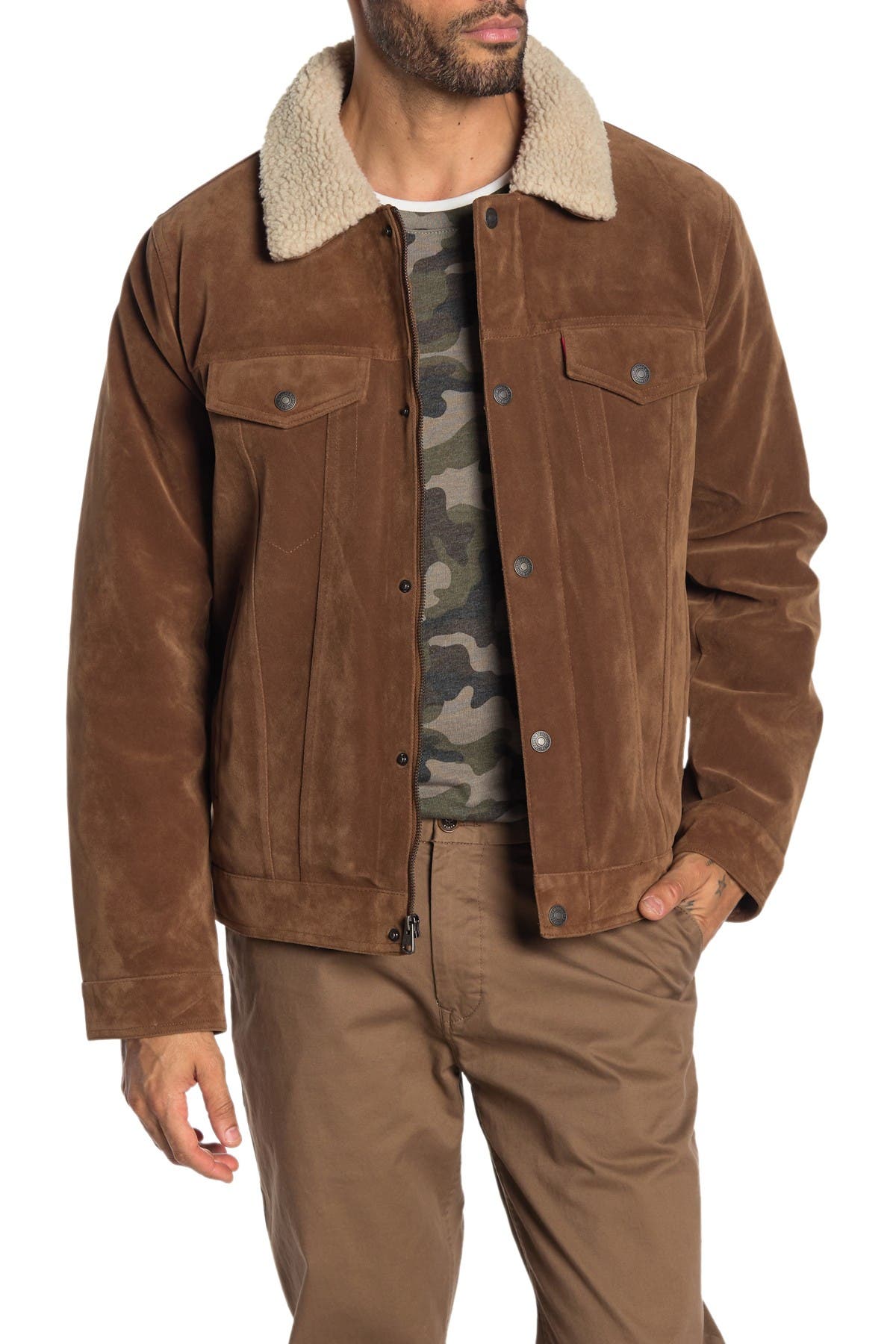 levi's suede sherpa trucker jacket