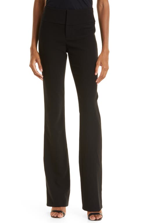 Alice + Olivia Olivia Flare Leg Pants in Black/Garden Green