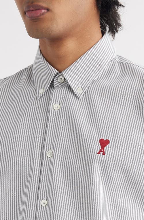 Ami Alexandre Mattiussi Ami Paris Shirt In Black/natural White/039