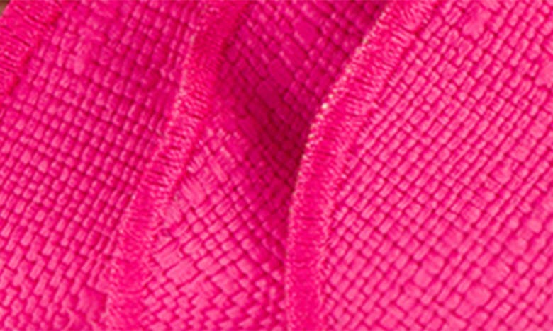 Shop Larroude Ivy Ruffle Raffia Slide Sandal In Pink