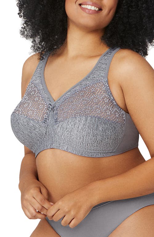 Glamorise MagicLift Moisture Control Bra in Grey at Nordstrom, Size 48D