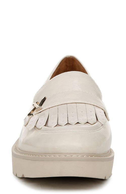 Naturalizer Expert Lug Sole Loafers In Porcelain Faux Leather