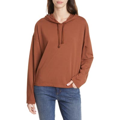 Eileen Fisher Boxy Stretch Organic Cotton Hoodie